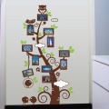 Family Photo Frame Tree, Owl and Birds Wall Sticker